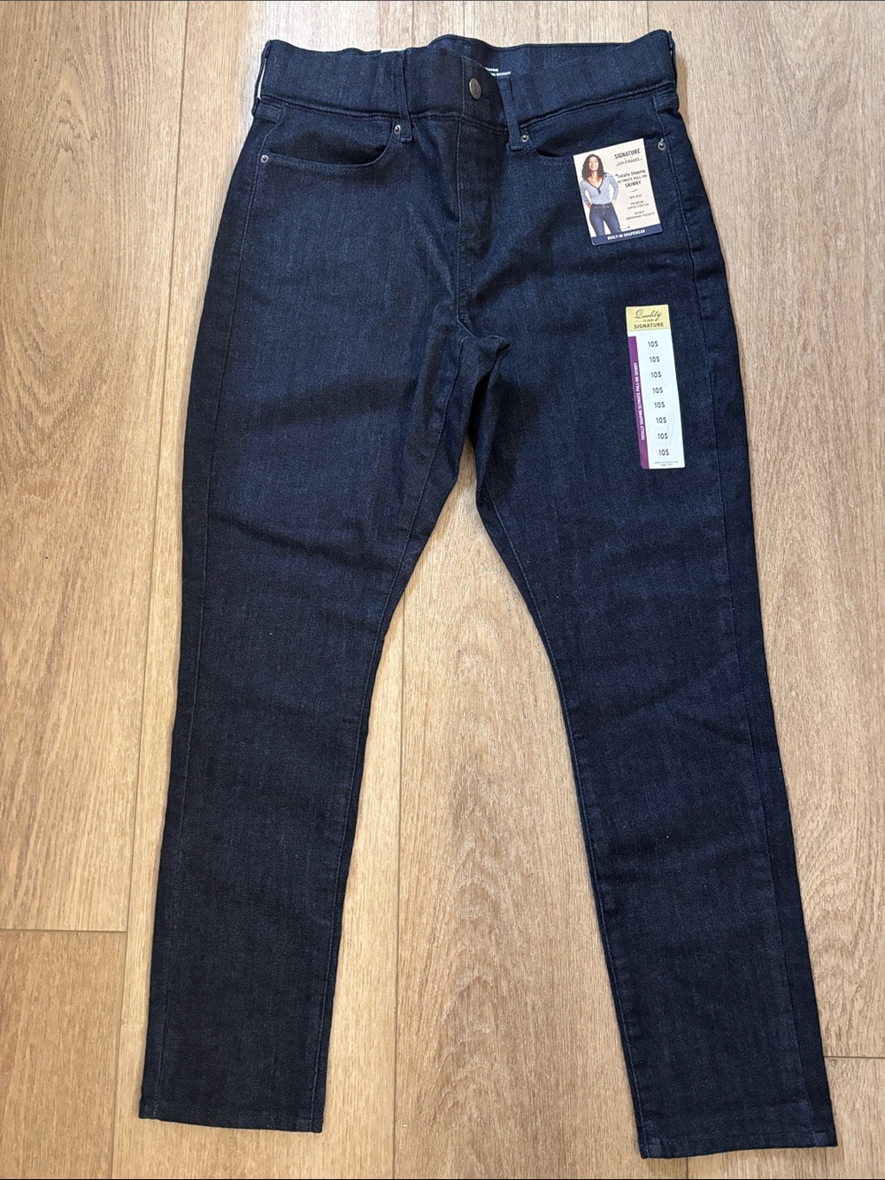 Signature by Levi Strauss Dark Blue Pull-On Skinny Jeans